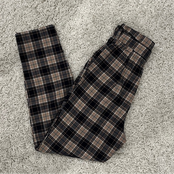 NWOT hollister plaid high rise pants - Picture 1 of 4